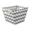 DII® Small Gray Chevron Trapezoid Fabric Bin